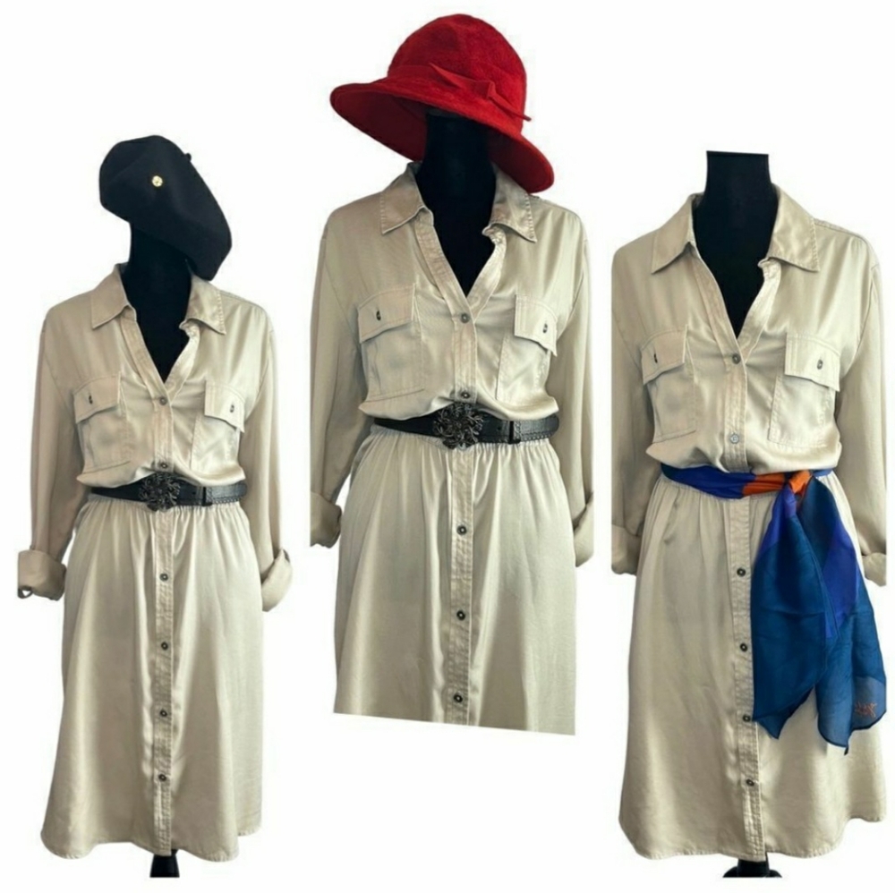 Style & Co Lyocell Stonewall Utility Shirt dress